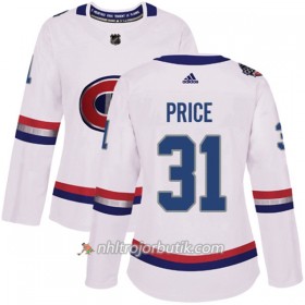 Dame Ishockey Montreal Canadiens Tröja Carey Price 31 Adidas 2017-2018 Vit Classic Authentic